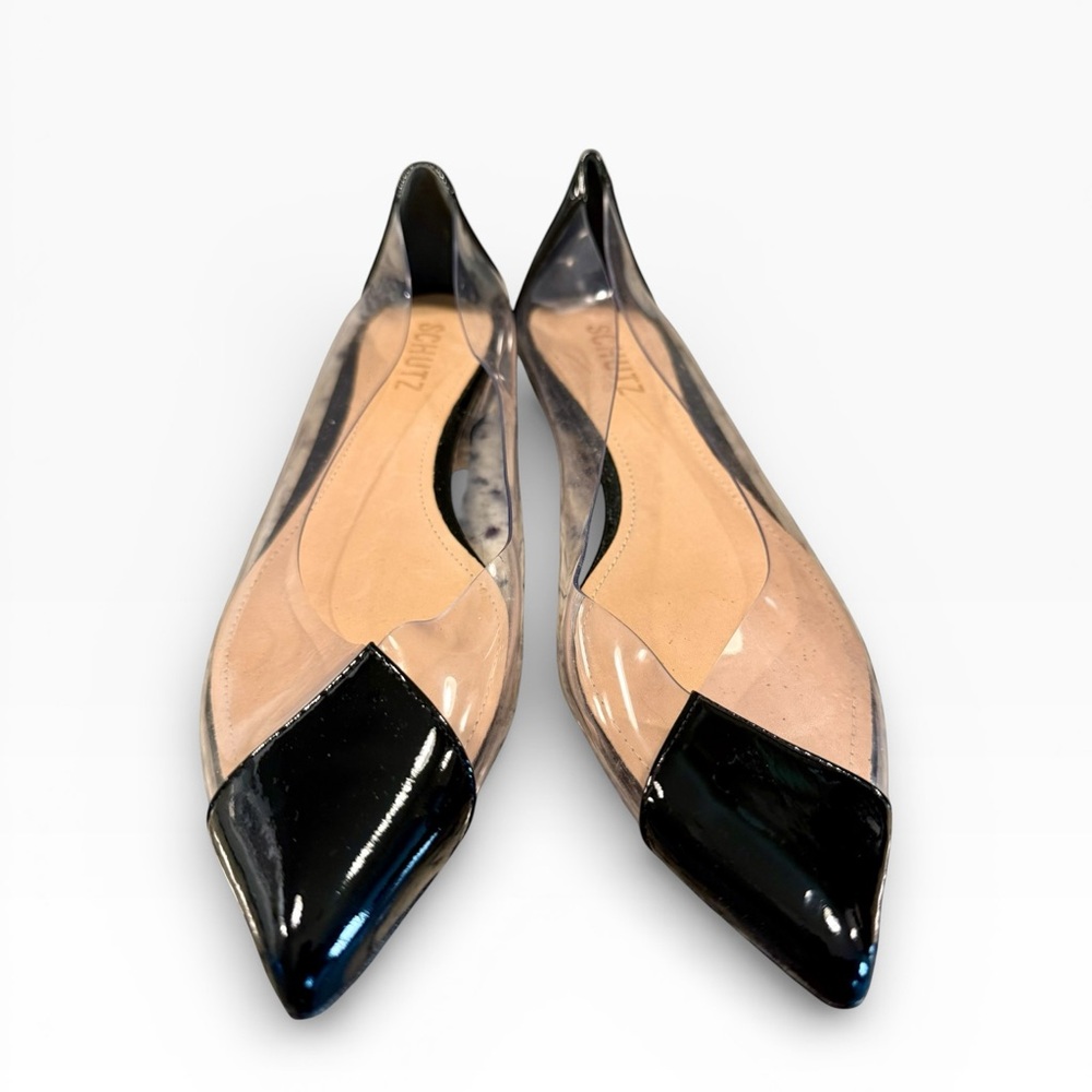 SCHUTZ Black Pointed Toe Flats